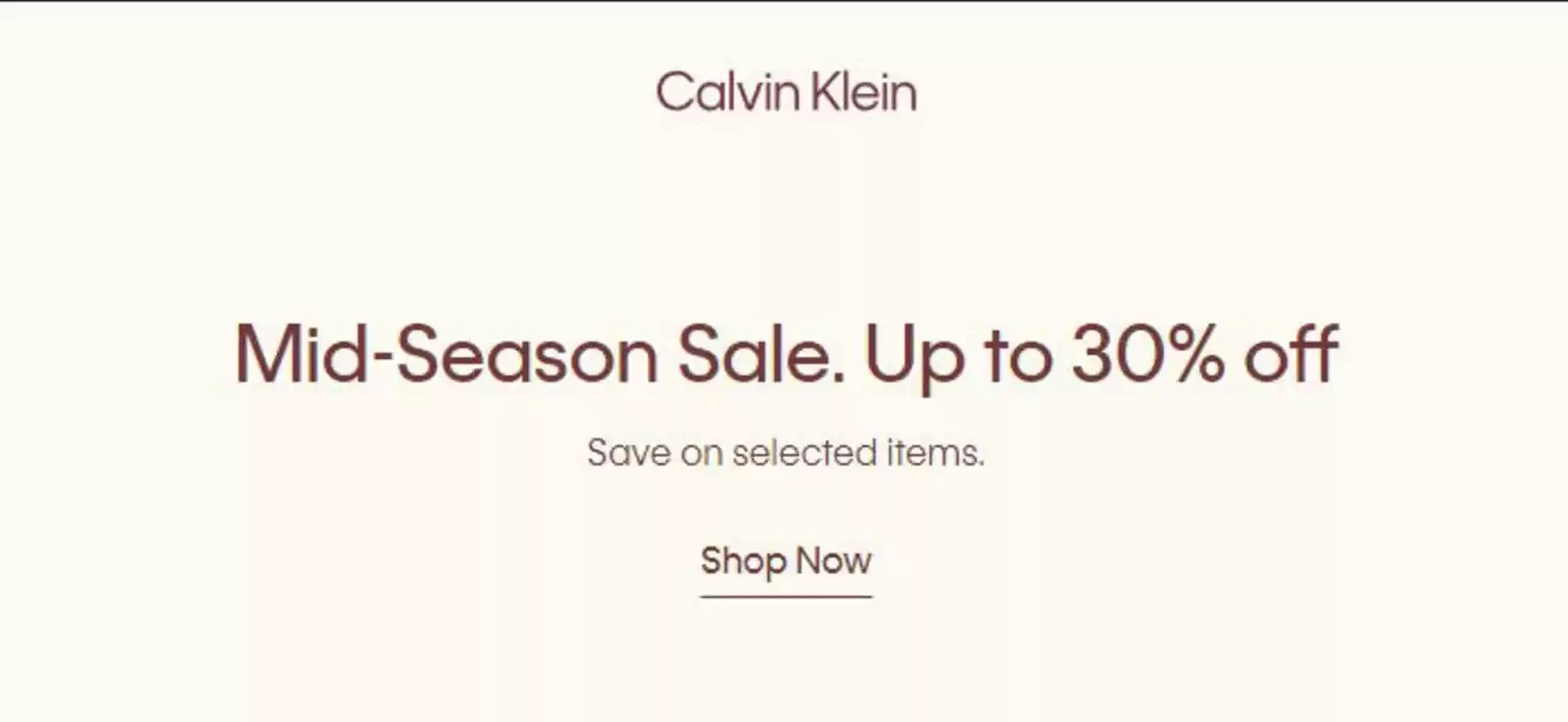 Catálogo Calvin klein | Mid Season Sale  | 10/10/2024 - 31/10/2024