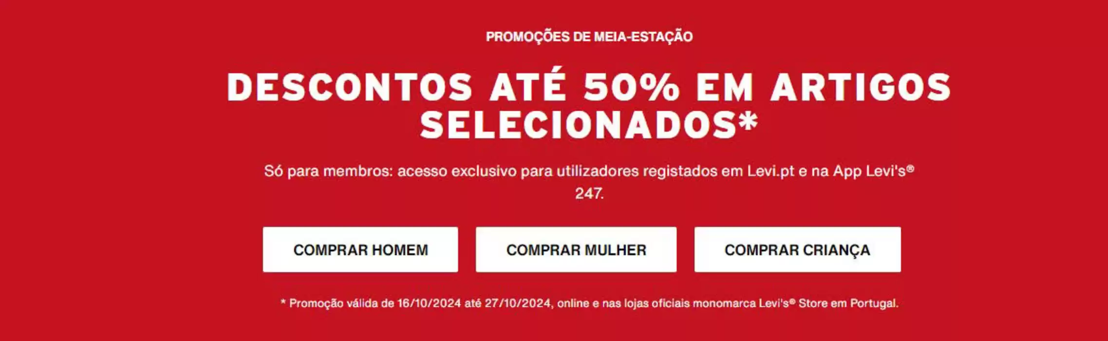 Catálogo Levi's | Descontos Até 50%  | 17/10/2024 - 27/10/2024