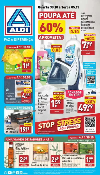 Catálogo Aldi em Caldas da Rainha | Poupa até 60% | 30/10/2024 - 05/11/2024