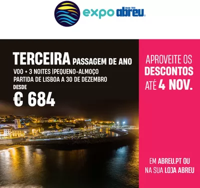 Promoções de Viagens em Vila Nova de Gaia | Terceira de Abreu | 29/10/2024 - 04/11/2024