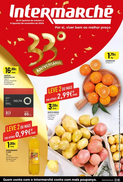 Promoções de Supermercados em Parchal | 33º ANIVERSÁRIO de Intermarché | 31/10/2024 - 06/11/2024