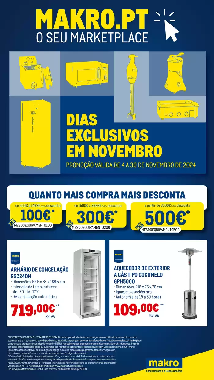 Catálogo Makro em Braga | Dias Exclusivos em Novembro | 04/11/2024 - 30/11/2024