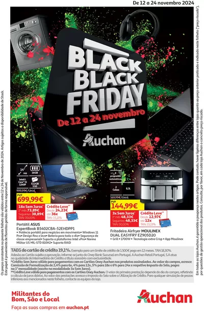 Catálogo Auchan em Outiz |  Black Black Friday | 12/11/2024 - 24/11/2024