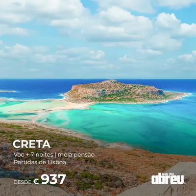 Promoções de Viagens em Amadora | Creta de Abreu | 14/11/2024 - 01/06/2025