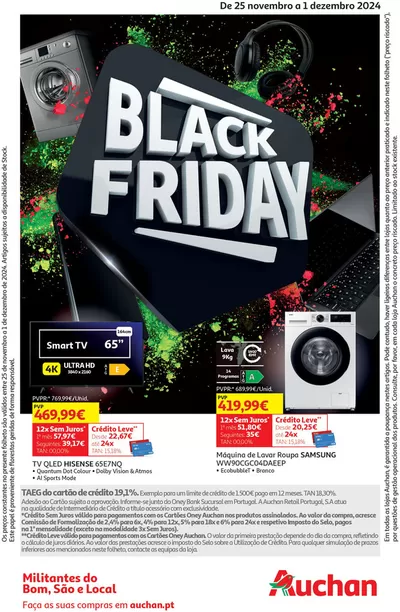 Promoções de Supermercados em Pinhal Novo | Black Friday de Auchan | 25/11/2024 - 01/12/2024