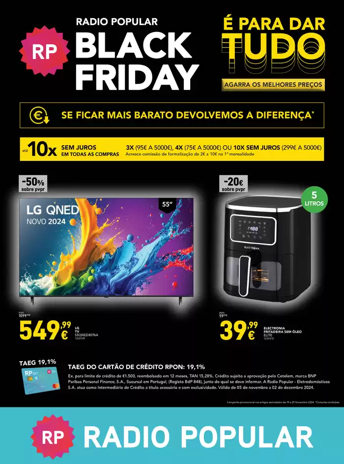 Catálogo Radio Popular em Braga | Black Friday | 19/11/2024 - 25/11/2024