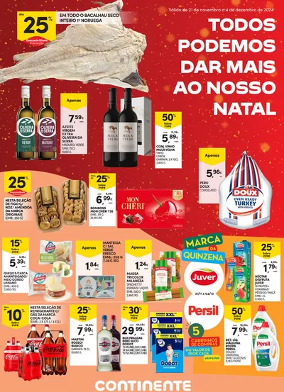 Promoções de Supermercados em Horta | Açores: Todos podemos dar mais ao nosso Natal de Continente | 21/11/2024 - 04/12/2024