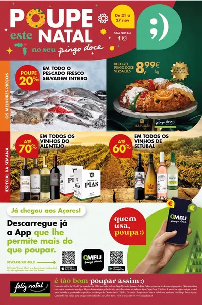 Promoções de Supermercados em Lagoa | Grandes descontos em produtos selecionados de Pingo Doce | 21/11/2024 - 27/11/2024