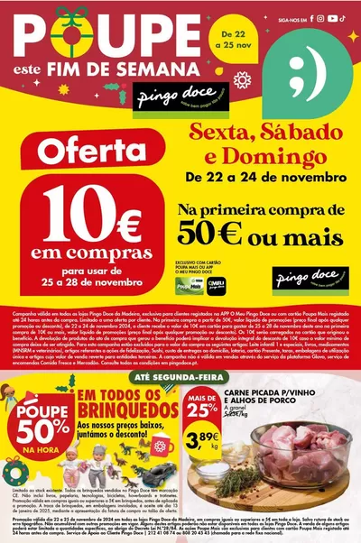 Catálogo Pingo Doce em Calheta | Poupe agora com as nossas ofertas | 22/11/2024 - 25/11/2024