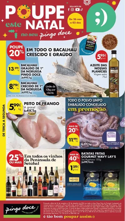 Catálogo Pingo Doce em Cachopo | Grandes descontos em produtos selecionados | 26/11/2024 - 02/12/2024