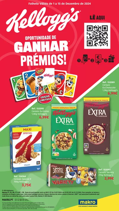 Catálogo Makro em Lisboa | Monofolha Kelloggs | UNO | 02/12/2024 - 15/12/2024