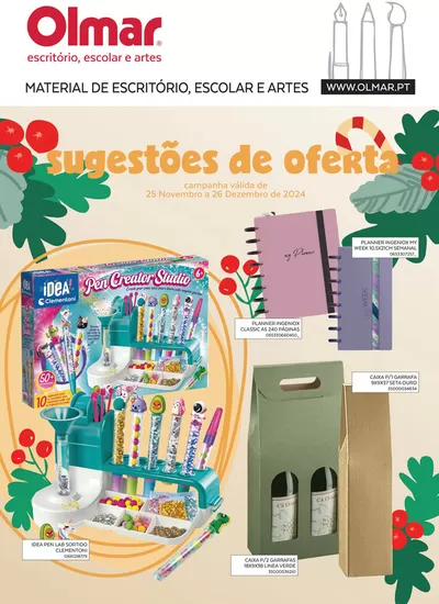 Promoções de Livrarias, Papelaria e Hobbies em Montijo | Folheto Natal de Olmar | 02/12/2024 - 26/12/2024