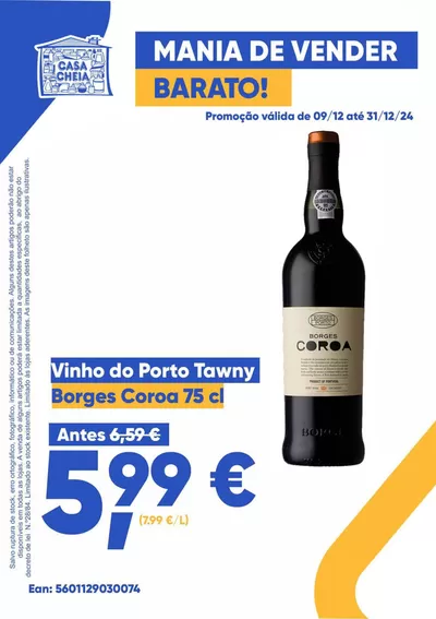 Catálogo Casa Cheia | Vinho do Porto Tawny | 12/12/2024 - 31/12/2024