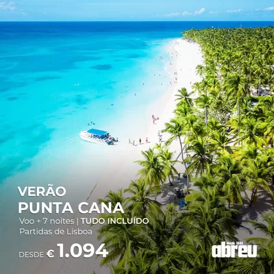 Promoções de Viagens em Faro | Punta Cana de Abreu | 19/12/2024 - 31/10/2025