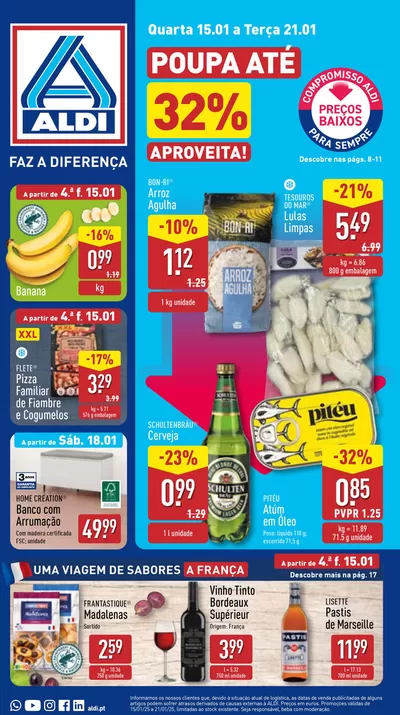 Catálogo Aldi em Alcobaça | POUPA ATÉ 32% | 15/01/2025 - 21/01/2025