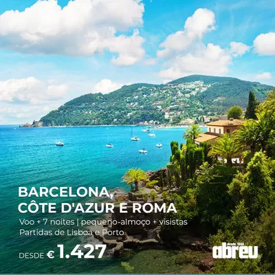 Promoções de Viagens | Barcelona de Abreu | 09/01/2025 - 31/03/2025