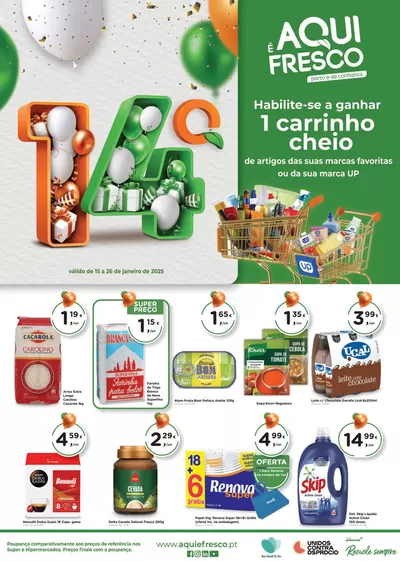 Promoções de Supermercados em Sabugal | 1º Folheto de Aniversário AEF de Aqui é Fresco | 16/01/2025 - 26/01/2025