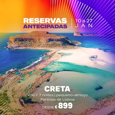 Promoções de Viagens | Creta de Abreu | 16/01/2025 - 27/01/2025