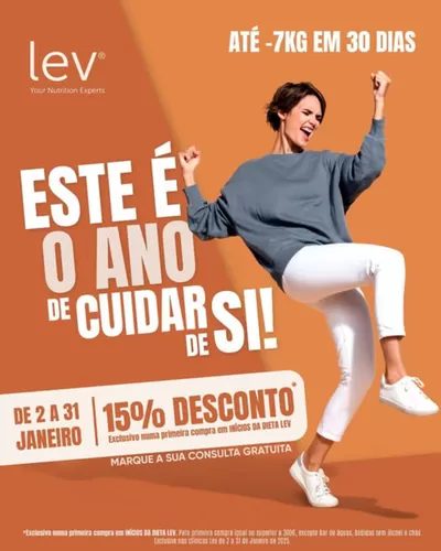 Promoções de Farmácias e Saúde | 15% Desconto de LEV | 16/01/2025 - 31/01/2025