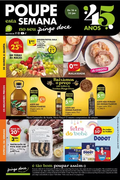 Promoções de Supermercados em Ponta Delgada | Ofertas exclusivas para os nossos clientes de Pingo Doce | 17/01/2025 - 22/01/2025