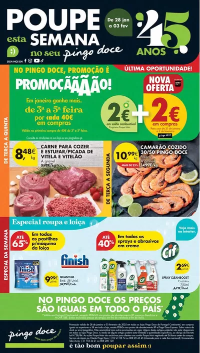 Catálogo Pingo Doce em Vila Nova de Gaia | Folheto Pingo Doce | 28/01/2025 - 03/02/2025