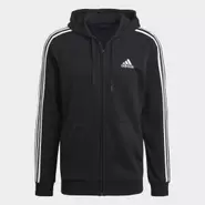 Oferta de Casaco com Capuz em Moletão 3-Stripes Essentials por 35,75€ em Adidas