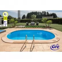 Oferta de PISCINA ENTERRADA OVAL MADAGÁSCAR por 3929€ em Agriloja