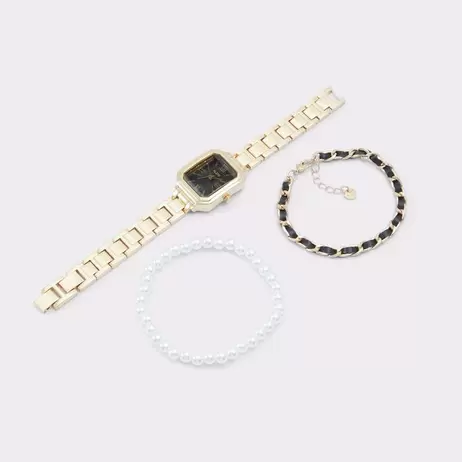 Oferta de Relógio e pulseiras em dourado e preto - FAUSSE por 59,95€ em Aldo