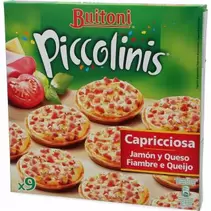 Oferta de Pizza Buitoni Piccolinis Queijo / Fiambre 9 un = 270g  por 3,89€ em Apolónia