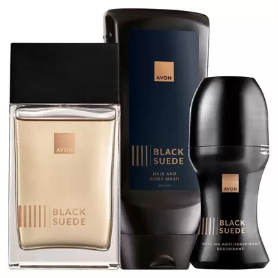 Oferta de Conjunto black suede por 27€ em Avon