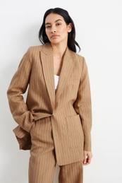 Oferta de Long linen business blazer- regular fit - pinstripes por 59,99€ em C&A