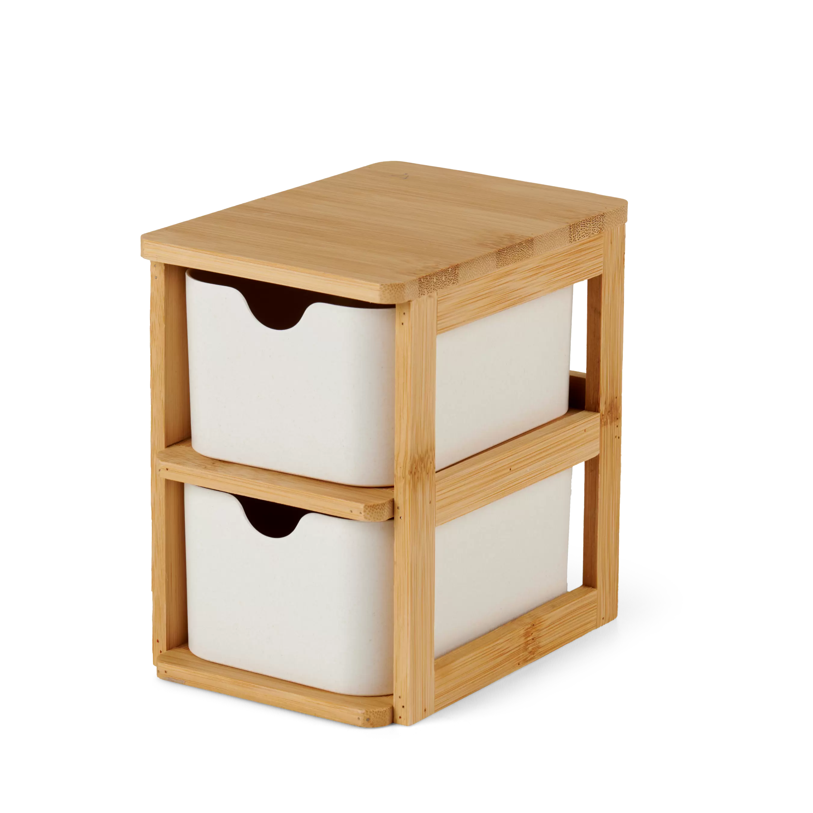 Oferta de KONDO Organizador 2 gavetas branco, natural por 10,95€ em CASA