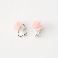 Oferta de Silver Glitter Rose Clip On Stud Earrings - Pink por 3,2€ em Claire's