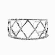Oferta de Silver-tone Zig Zag Cuff Bracelet por 7,49€ em Claire's