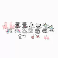 Oferta de Adorable Animal Stud Earrings - Pink, 10 Pack por 7,49€ em Claire's