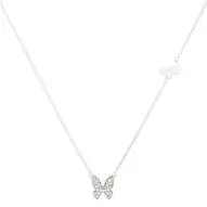 Oferta de Silver Double Butterfly Pendant Necklace por 2,99€ em Claire's