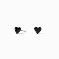 Oferta de Black Puffy Heart Stud Earrings por 2,49€ em Claire's