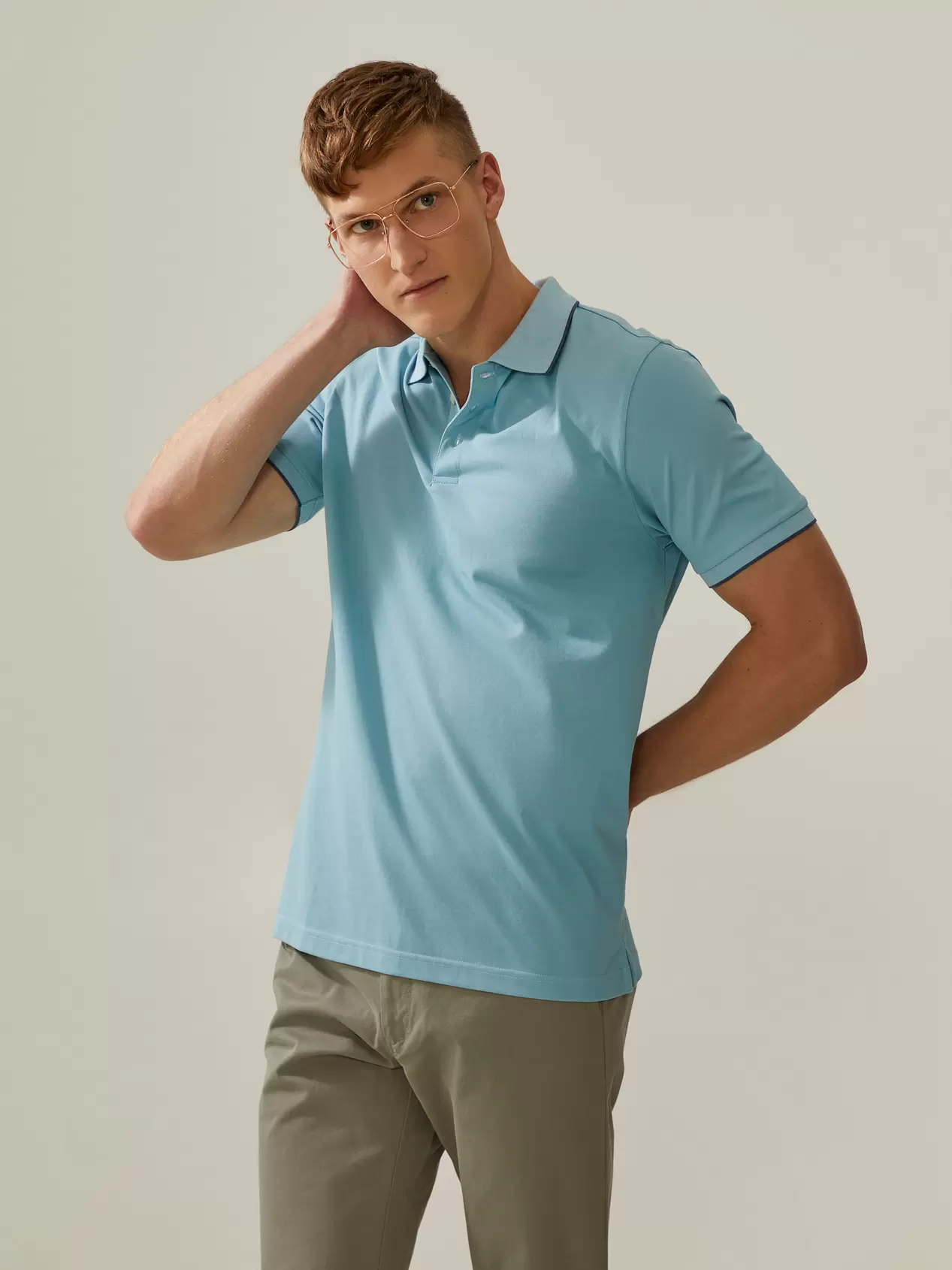 Oferta de Regular fit polo in mercerized cotton por 32,48€ em Decenio