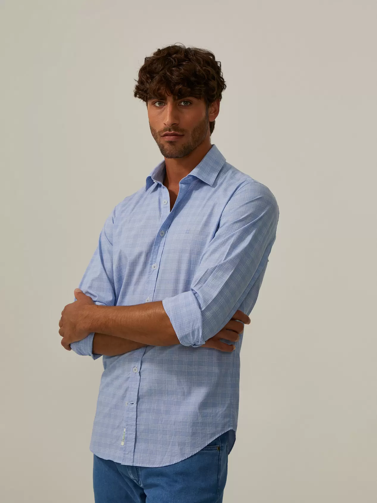 Oferta de Slim fit shirt with checkered pattern por 27,98€ em Decenio