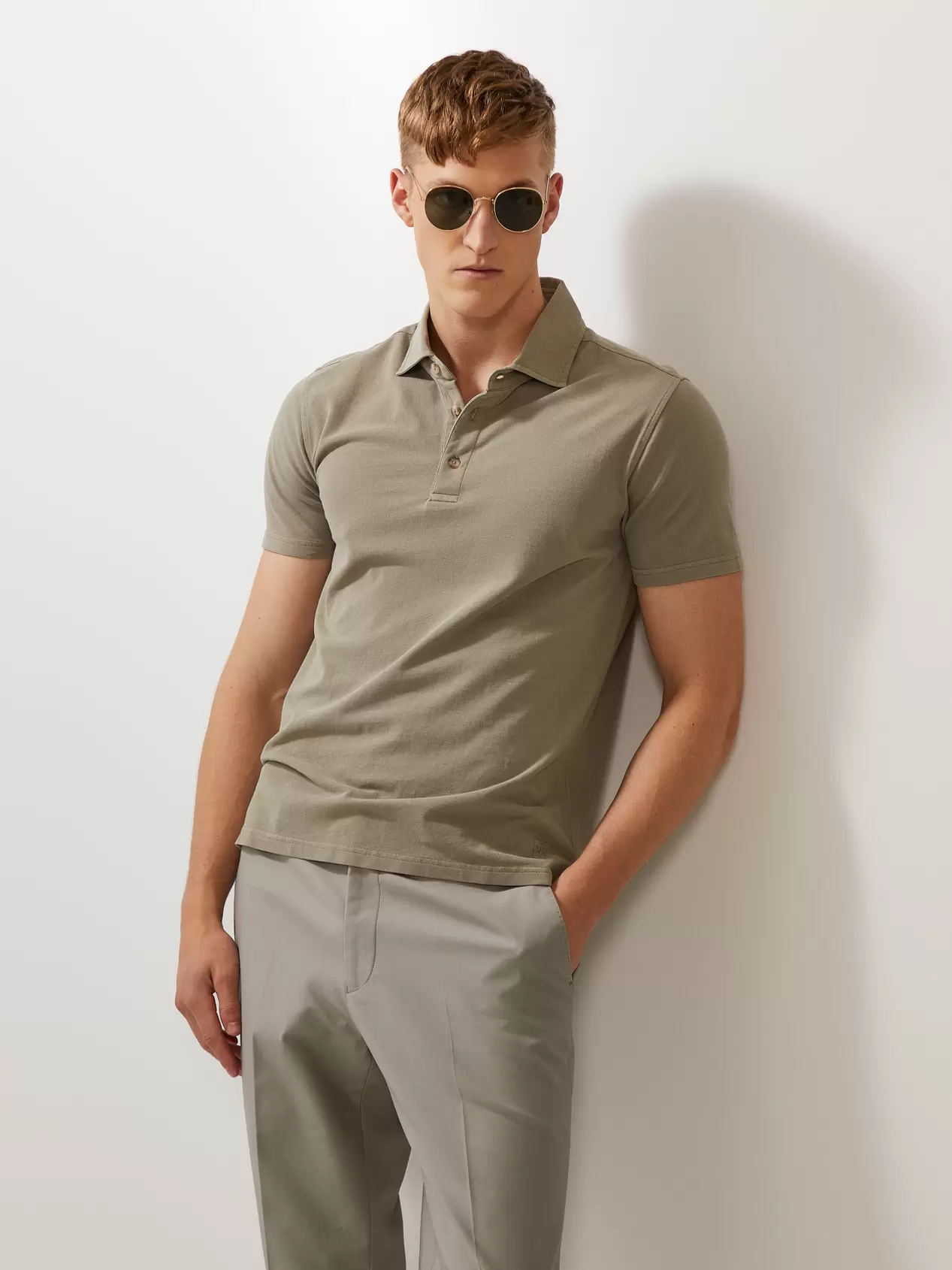 Oferta de Slim fit cotton polo por 29,98€ em Decenio