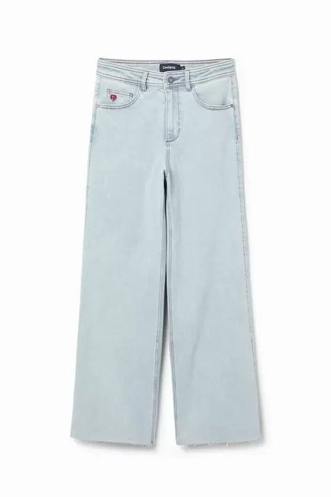 Oferta de New collection Calças de ganga Culotte cropped por 89,95€ em Desigual