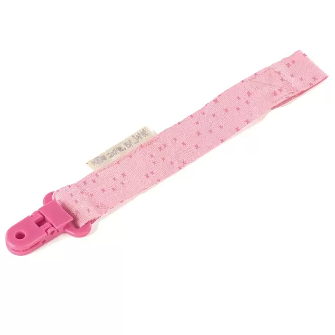 Oferta de Pinça de Chupetas em Tecido Rosa por 4,99€ em DRIM