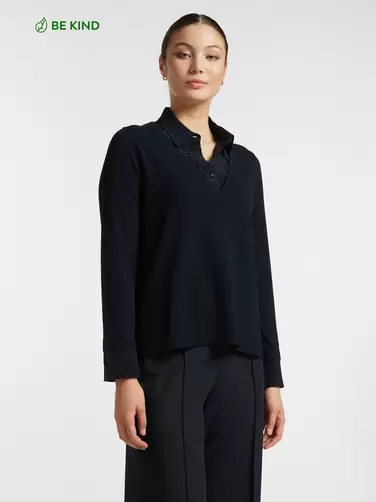 Oferta de Camisola com partes em tecido por 160€ em Elena Miró