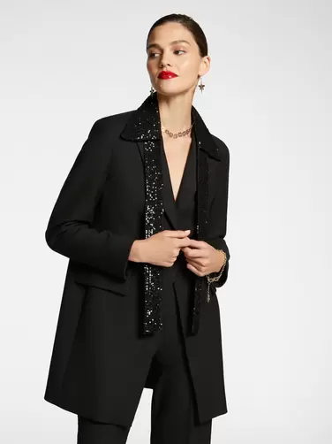 Oferta de Blazer comprido em estola stretch por 330€ em Elena Miró