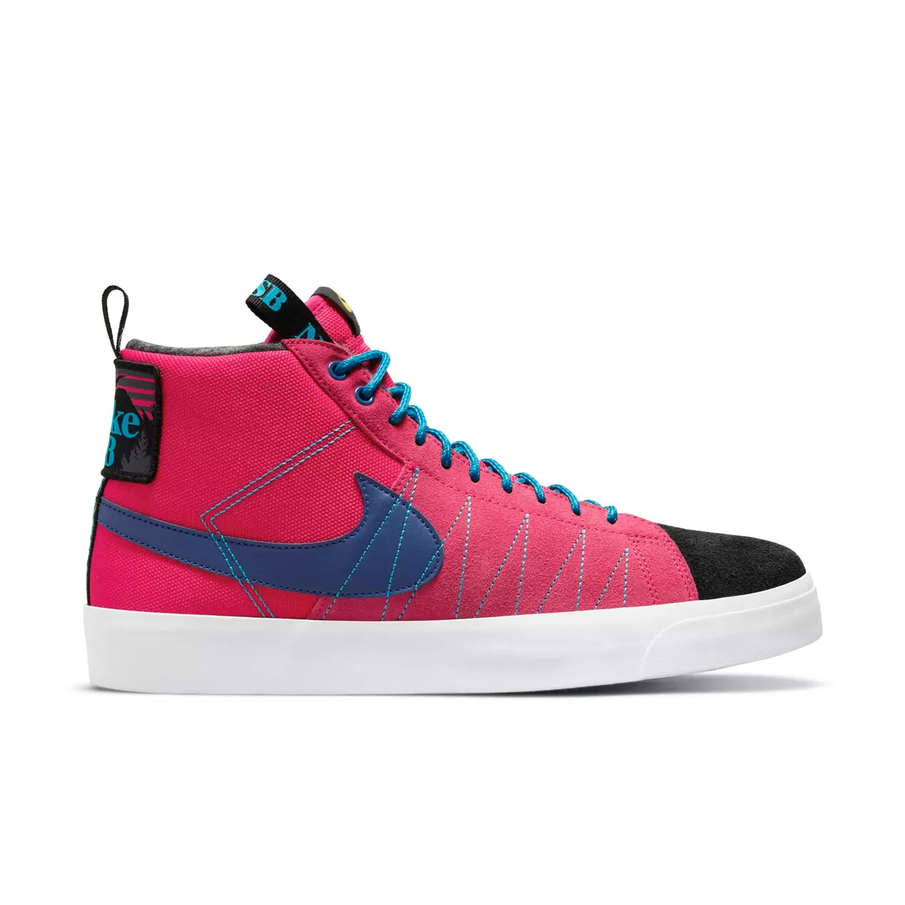 Oferta de NIKE SB ZOOM BLAZER MID PREMIUM | RUSH PINK/DEEP ROYAL BLUE/LASER BLUE por 59,98€ em Extreme Urban Footwear