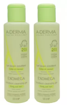 Oferta de A-Derma Exomega Control Gel Lavante Emoliente Corpo e Cabelo DUO, 2x500 ml por 30,95€ em Farmácia Saude