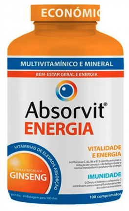 Oferta de Absorvit Energia, 100 comprimidos por 44,95€ em Farmácia Saude