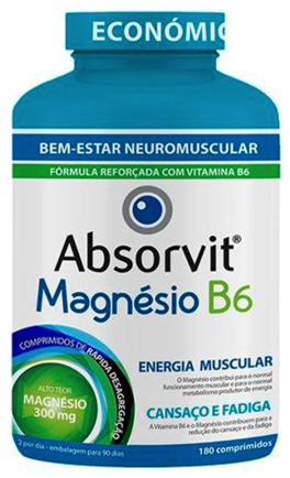 Oferta de Absorvit Magnésio B6, 180 comprimidos por 34,95€ em Farmácia Saude