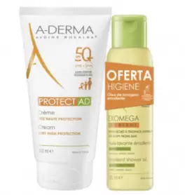 Oferta de A-Derma Protect AD Creme FPS 50+,150ml + OFERTA Exomega Control Óleo Lavante Emoliente, 100ml por 26,5€ em Farmácia Saude