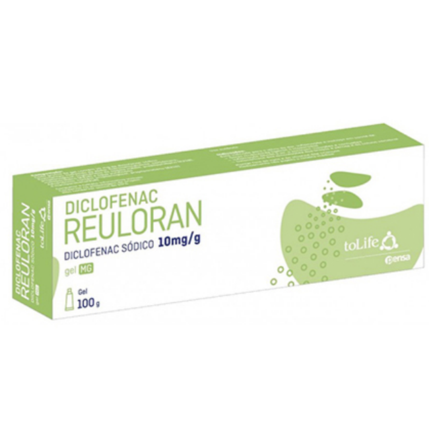 Oferta de Diclofenac Reuloran MG, 10 mg/g Bisnaga 100 g Gel por 6,1€ em Farmácias Portuguesas